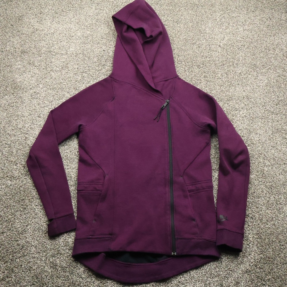 Nike Women's Plum Purple Hooded Zip Sweatshirt